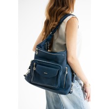 Çanta Trend Büyük Boy Yumuşak Deri Hem Sırt Hem Omuz Çantası 540