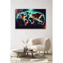 Marsilyan Mozaik Arkaplan Ağaç Kökleri ve Çiçekler Cam Tablo