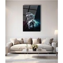 Atatürk ve Askerlerimiz Çanakkale Cephesi Cam Tablo