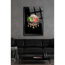 Marsilyan Osmanlı Tuğrası Osmanlı Padişah Lüks Kırılmaz Cam Tablo Ev Ofis Iş Yeri Hediryesi