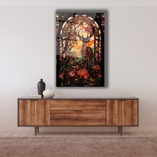 Marsilyan Vitray Geyik Cam Tablo