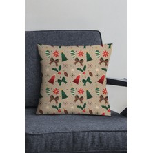 Empressco Yılbaşı Temalı Ikili Kırlent Kılıfı 43X43CM Bej