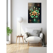 Marsilyan Lotus Çiçeği Cam Tablo