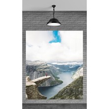 Marsilyan Muhteşem Bulutlar ve Deniz Temperli Cam Üzerine Tablo Sevgilinize Yılbaşı Hediye