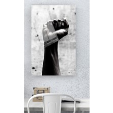 Marsilyan Gücümüz Avucumuzda Cam Tablo, El Tablo,insan Siluetleri,duvar Dekor,büyük Tablo,cam Duvar Tablo