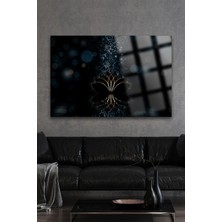 Marsilyan Lotus Çiçeği Görkemli Ultra Yüksek Çözünürlük Kare Cam Tablo Ev Hediyesi Tablo