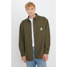 Wrangler %100 Pamuk Oversize Gömlek Yaka Cepli Ceket