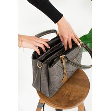 Çanta Trend Kadın 3 Bölmeli El Kol ve Omuz Çantası