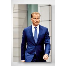 Marsilyan Atatürk Portresi - Yapay Zeka Tasarımlı Cam Tablo, Dekoratif Cam Tablo