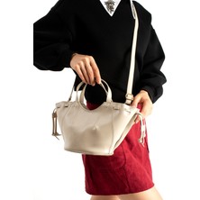 Çanta Trend *** Amora Model Krem Kadın El ve Omuz Çantası