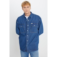 Wrangler %100 Pamuk Oversize Gömlek Yaka Cepli Ceket