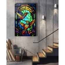 Vitray Sinek Kuşları Cam Tablo