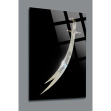 Marsilyan Hz Ali'nin Kılıcı Zülfikar 4mm Lüks Kırılmaz Temperli Yüksek Çözünürlüklü Cam Tablo