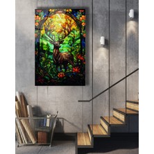 Marsilyan Vitray Geyik Cam Tablo