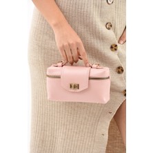 Çanta Trend Isabella Model Toz Pembe Kadın El ve Omuz Çantası