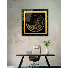 Kelime-I Tevhid Spiral Kare Cam Tablo