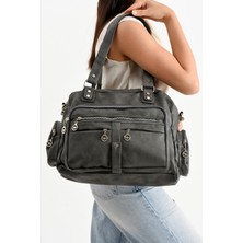 Çanta Trend Lizbon/yumuşak Deri Çok Bölmeli Kadın Omuz Çantası