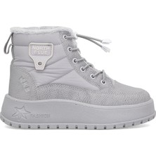 Ayakkabı Fuarı Elit ASNRT037 Kız Çocuk Düz Bot Gri