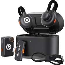 Lark M2S Combo (Kamera Rx + Usb-C Rx+ Lightning Kablosu) Kablosuz Lavalier Mikrofon, Iphone/kamera/android/pc Için, Titanyum Klips, Gürültü Azaltma, 30 Saat Kullanım, Vlog, Röportaj