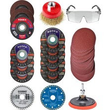 Spiral Avuç Içi Taşlama Makinesi Matkap Seti 115 mm (27 Parça)