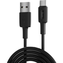 12W Usb-A To Type-C Silikon Hızlı Şarj ve Data Kablosu Siyah 2 Metre