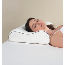 Çift Taraflı Yüksek Boyun Destekli Yastık Visco Yastık - 60X40X14-12CM 1450 Gram