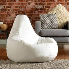 Pufumo Suni Deri Armut Koltuk (Beyaz)