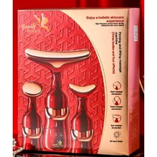 Yüz ve Boyun Kırışıklık Giderici Masaj Aleti - 3 Farklı Başlık, Titreşimli Cilt Sıkılaştırıcı, Boyun ve Gıdı Zayıflatıcı Etki, Kablosuz Cilt Güzelleştirme Cihazı