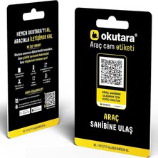 Araç, Otomobil, Araba Cam Etiketi Numaratör (Qr Kimlik)