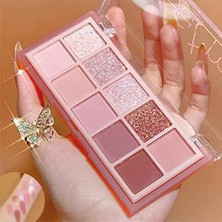 Göz Farı Paleti, 10 Renk Mat Pırıltılı Göz Makyajı Paleti, Uzun Ömürlü, Ultra Karışabilir, Olgun Görünümlü, Yüksek Pigmentli Suya Dayanıklı Göz Farı Paleti, Seyahat Için Harika