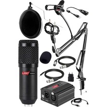 Home Paket BM800 Mikrofon + Set-01 Stand + Phantom Power