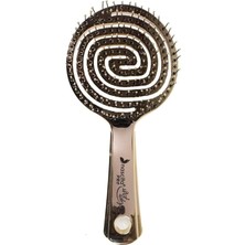 Pro 3D Flexi Kontrol Açma Tarama Saç Fırçası Altın - 35