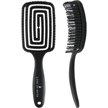 Of Myth - LOM1271 Üç Boyutlu Esnek Saç Açma ve Tarama Fırçası, Flexible Pro Brush (Siyah)