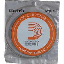 BW042 Akustik Tek Tel, 80/20 Bronze Wound, 042, (La) Pak