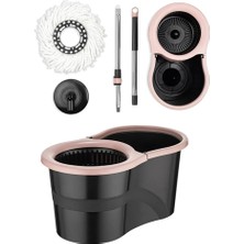 360 Derece Dönebilen Döner Başlıklı Smart Mop Kova Paspas Seti | Pratik Temizlik Mop Kova Paspas Seti