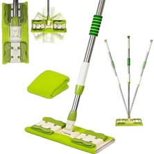 Tak Kullan 360 Derece Dönebilen Pratik Temizlik Yer Mopu Sihirli Mop + 1 Yedek Bez
