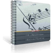 Müzik Defteri Spiralli 80 Yap A4 Sert Kapak