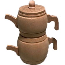 Empressco Kahverengi Ahşap Oyuncak Çaydanlık, Doğal ve Şık Çocuk Oyuncağı