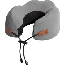 Ortopedik Seyahat Yastığı Visco Boyun Destekli Seyahat Yastığı | Ergo Travel (Gri)