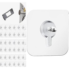 10 Adet Çok Amaçlı Yapışkanlı Çivi Vida Askı Kanca Raf Tablo Saat Asma Aparatı 10MM Vidalı