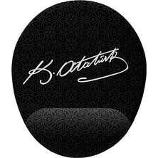 Fikirler Atatürk Imza Bilek Destekli Mouse Pad