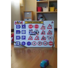 Empressco Eğitici Ahşap Trafik Işaretleri ve Puzzle, Öğrenme ve Oyun Için Uygun