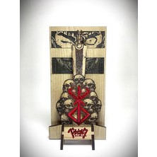 Dükkan Design Lazer Kazıma El Boyama Berserk Ahşap Biblo