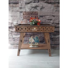 Ahşap Sehpa Saksılık Çiçek Standı Çiçeklik Çok Amaçl