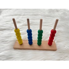 Empressco Renkli Ahşap Boncuk Dizme Seti, Eğitici ve Dekoratif Bebek Oyuncağı