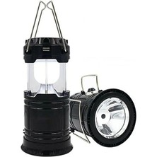 Güneş Enerjili Kamp Feneri Solar Şarjlı Işıldak Şarj Girişli