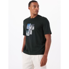 Armani Exchange Bisiklet Yaka Baskılı Siyah Erkek T-Shirt XM000269 AF12112 UB001 T-Shırt