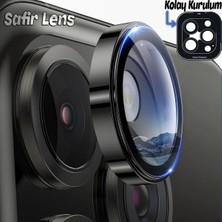 Ennar Apple iPhone 15 Pro Gerçek Cam Safir Lens Koruma Siyah