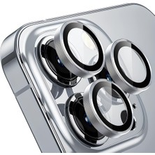 Ennar Apple iPhone 13 Pro Gerçek Cam Safir Lens Koruma Gümüş