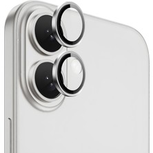 Ennar Apple iPhone 16 Plus Gerçek Cam Safir Lens Koruma Gümüş